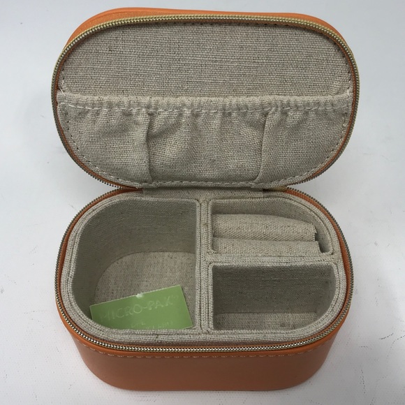 Louenhide Travel Jewellery Case, Travel Size - Orange/Light Gold - Picture 6 of 11